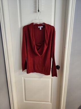 New Wine Coloured Cowl Neck Sweater